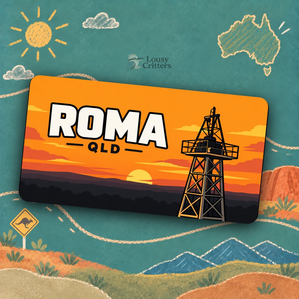 Roma QLD 旅遊紀念貼紙