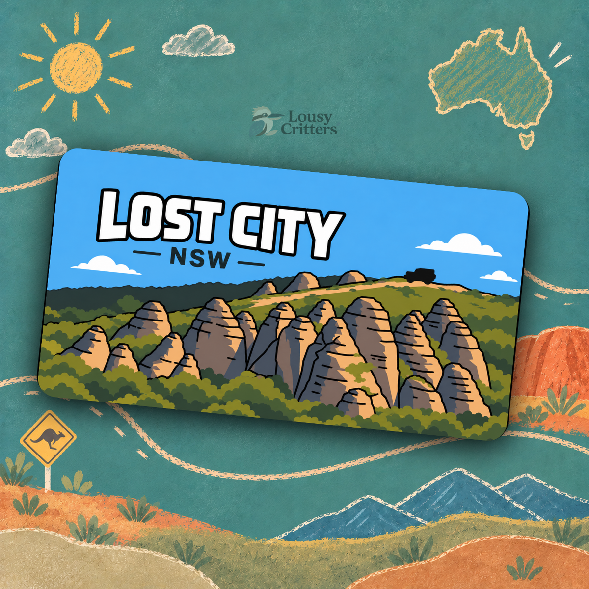 Lost City NSW 旅遊紀念貼紙